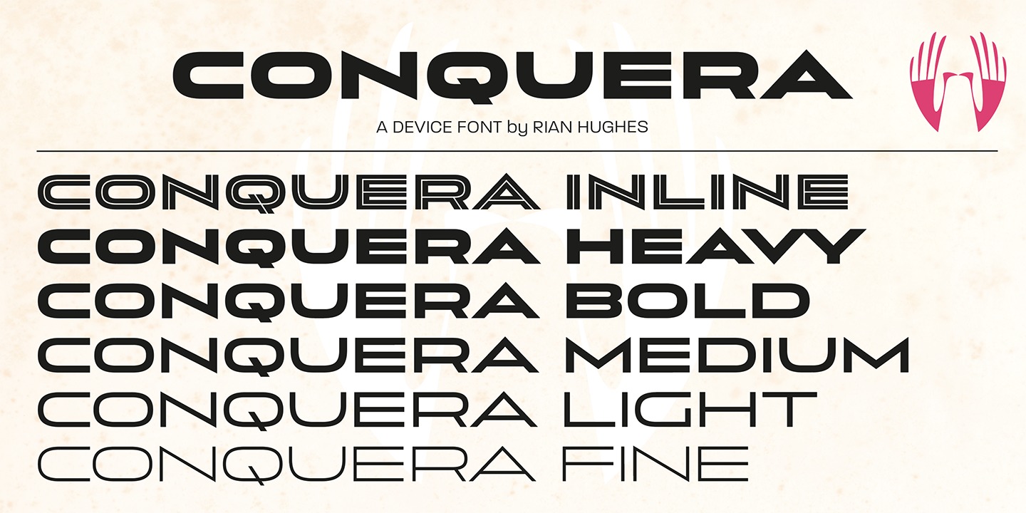 Пример шрифта Conquera #4